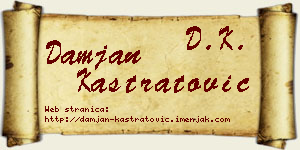 Damjan Kastratović vizit kartica